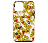 Custodia per iPhone 12/12 Pro Carrello bar retrò Martini modello spiedino oliva da donna