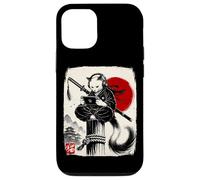 Custodia per iPhone 12/12 Pro Cat Ninja Gamer Giapponese Sumi-e Gioco Samurai Art