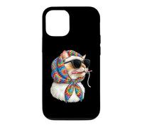 Custodia per iPhone 12/12 Pro Cat Pet Granny Square Crochet Yarn Crochet Lover