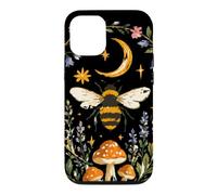 Custodia per iPhone 12/12 Pro Celestial Bee Moon Mushroom Cottagecore Botanical