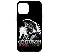 Custodia per iPhone 12/12 Pro Centurione Romano in bianco e nero con scritta Roma, 753 a.C