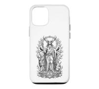 Custodia per iPhone 12/12 Pro Cernunnos, divinità celtica della foresta sacra, motivo: corna sacra