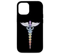 Custodia per iPhone 12/12 Pro Chakra Energy Caduceus Design - Risveglio della Kundalini