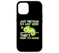 Custodia per iPhone 12/12 Pro Chameleon not here funny animal quote for antisocial