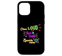 Custodia per iPhone 12/12 Pro Cheerleader Cheer Loud Shine Bright Cheerleaders regalo
