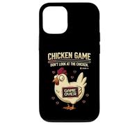 Custodia per iPhone 12/12 Pro Chicken Game Don't Look At The Chicken Funny Gamer Pixel Art