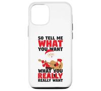 Custodia per iPhone 12/12 Pro Chitarra Babbo Natale Dimmi cosa vuoi divertente Natale