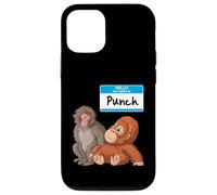 Custodia per iPhone 12/12 Pro Ciao Punch il Giappone Scimmia Con Peluche Amico Animale