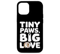 Custodia per iPhone 12/12 Pro Citazione dell'animale domestico della cavia - Tiny Paws Big Love