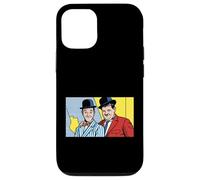 Custodia per iPhone 12/12 Pro Classico Comico Duo Pop Art Retro Bombetta Cappello Illustrazione