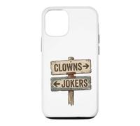 Custodia per iPhone 12/12 Pro Clowns to the left jolly to the right plank sign