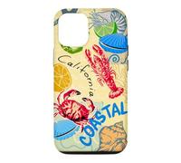 Custodia per iPhone 12/12 Pro Coastal Lighthouse Sailboat Ocean Sunset Scenic Artwork