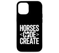 Custodia per iPhone 12/12 Pro Codice cavalli Crea un amante del programmatore equestre