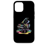 Custodia per iPhone 12/12 Pro Colorato Piano Paint Drip Music Lover Piano Player Art