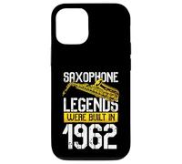Custodia per iPhone 12/12 Pro Compleanno Sassofono Leggende Nato nel 1962 60° compleanno
