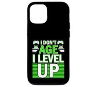 Custodia per iPhone 12/12 Pro Compleanno Umorismo Non invecchiare Livello Up Giocatore Compleanno