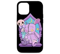 Custodia per iPhone 12/12 Pro Coniglietto Voodoo Gotico Peluche Coniglio Celeste Magia Grafica