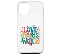 Custodia per iPhone 12/12 Pro Consapevolezza dell'autismo L'amore non ha bisogno di parole Puzzle
