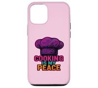 Custodia per iPhone 12/12 Pro Cooking Is My Peace Chef Amante del cibo Cucina Zen