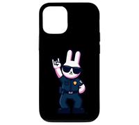 Custodia per iPhone 12/12 Pro Cool Bunny Police Rabbit Rock On Animal Graphic Officer