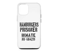 Custodia per iPhone 12/12 Pro Costume da prigioniero di hamburger, per gli amanti degli hamburger, per Halloween