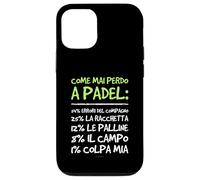 Custodia per iPhone 12/12 Pro Cover Padel Divertente - Regalo per chi gioca a padel