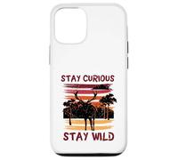 Custodia per iPhone 12/12 Pro Curious Stay Wild Deer Sunset Nature Lover Outdoor Vintage