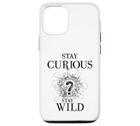 Custodia per iPhone 12/12 Pro Curious Stay Wild Question Mark Scribble Inspirational Love