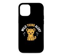 Custodia per iPhone 12/12 Pro Cute Animal Leopard quote Funny Wild Thing Alert