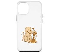 Custodia per iPhone 12/12 Pro Cute Dog Coffee Lover Funny Caffeine Design
