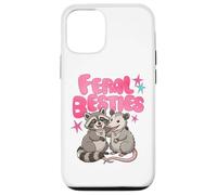 Custodia per iPhone 12/12 Pro Cute Feral Besties Raccoon Opossum Art