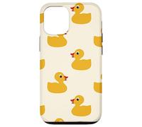 Custodia per iPhone 12/12 Pro Cute Yellow Rubber Duck Little Bath Toy Black