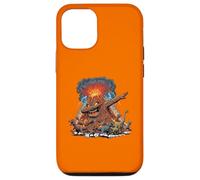 Custodia per iPhone 12/12 Pro Dabbing Volcano Geography Volcanologist Scary Dinosaur