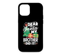 Custodia per iPhone 12/12 Pro Dear Santa My Brother Did It Divertente Natale Ragazze Bambini Ragazzi