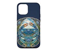 Custodia per iPhone 12/12 Pro Design Art Nouveau Blue Crab Sea Life