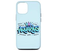 Custodia per iPhone 12/12 Pro Design Colorato del Segno Zodiacale dell'Acquario
