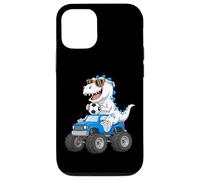 Custodia per iPhone 12/12 Pro Dinosauro di calcio Monster Truck Graphic per ragazzi