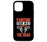 Custodia per iPhone 12/12 Pro Dipingere la strada del ritorno sulla strada pittore