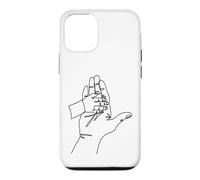 Custodia per iPhone 12/12 Pro Disegno a una linea: mani che raccontano storie