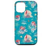 Custodia per iPhone 12/12 Pro Disney Princess Ariel Flounder e Sebastian sotto il mare