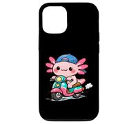 Custodia per iPhone 12/12 Pro DIVERTENTE AXOLOTL IN GUIDA IN SCOOTER