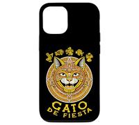 Custodia per iPhone 12/12 Pro Divertente calendario Maya per amanti dei gatti Cinco De Mayo Gato De Fiesta