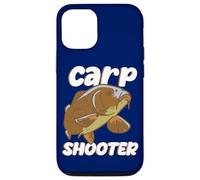 Custodia per iPhone 12/12 Pro Divertente Fish Hunter Carp Shooter Citazione Pesce D'acqua Dolce Fisher