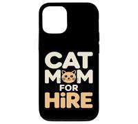 Custodia per iPhone 12/12 Pro Divertente gatto mamma a noleggio pet sitter amante dei gatti