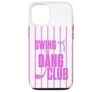 Custodia per iPhone 12/12 Pro Divertente Golf Swing the Dang Club Rosa Golf Mom