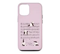 Custodia per iPhone 12/12 Pro Divertente Panda Bears musica yoga Giocare con le note