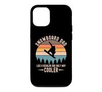 Custodia per iPhone 12/12 Pro Divertente papà che fa snowboard come un papà normale ma solo molto più figo