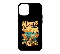 Custodia per iPhone 12/12 Pro Divertente piattino da spiaggia extraterrestre UFO Aliens Our Friends