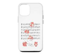 Custodia per iPhone 12/12 Pro Divertente volpe yoga musica Giocare con le note