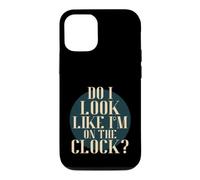 Custodia per iPhone 12/12 Pro Do I Look Like I'm on the Clock? Funny Work Attitude Retro